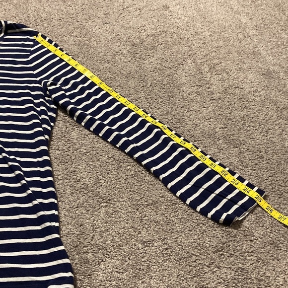 Ann Taylor LOFT Navy and White Striped Long Sleeve Top XL - Picture 12 of 15